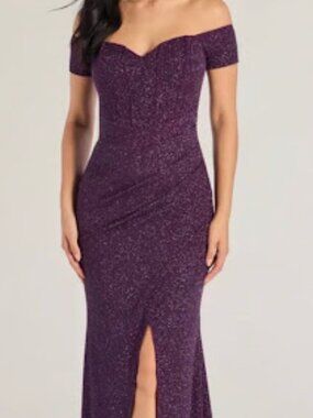 WINDSOR Mimi Off The Shoulder Glitter Mermaid Corset Dress MEDIUM (Used once)